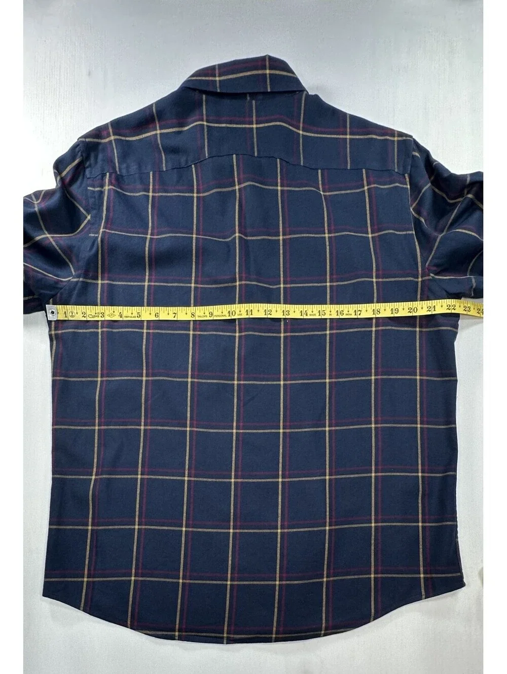 Banana Republic Checked Untucked Fit Button Up Blue Men L